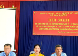 Tam Phước tổ chức Hội nghị đối thoại trực tiếp giữa người đứng đầu cấp ủy, chính quyền  với cán bộ, hội viên Phụ nữ